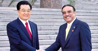 Chinese President Hu, Zardari Meet At SCO Summit 